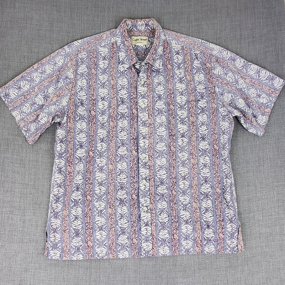Cooke St Honolulu Sun Fade Style Hawaiian Button Down Pocket Shirt 100% Cotton.